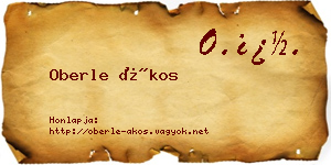 Oberle Ákos névjegykártya