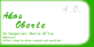akos oberle business card
